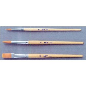 KUMANO Acrylic Painting Brush ACT Short Holder Nylon Hair 3 Brush Set