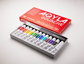 Kusakabe aqyla gouache 12 colors 13 pcs