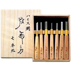 Michi-jirushi Chisel High Speed Steel 7 Chisel Set