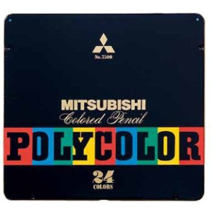 MITSUBISHI Colored Pencil Polycolor No.7500 24 Color Set