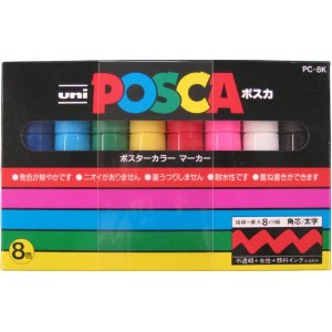 MITSUBISHI POSCA Bold type 8 Color Set