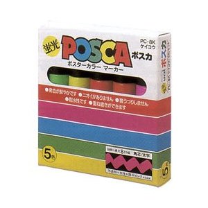 MITSUBISHI POSCA Bold type 5 Ffluorescent Color Set