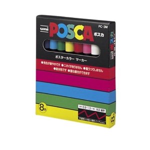 MITSUBISHI POSCA Thin type 8 Color Set