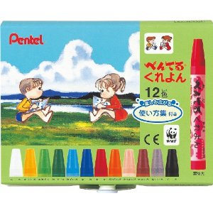 Pentel Crayon 12 Color Set