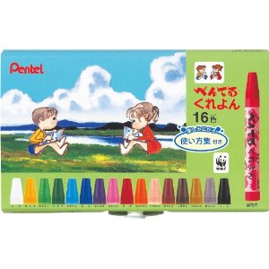 Pentel Crayon 16 Color Set